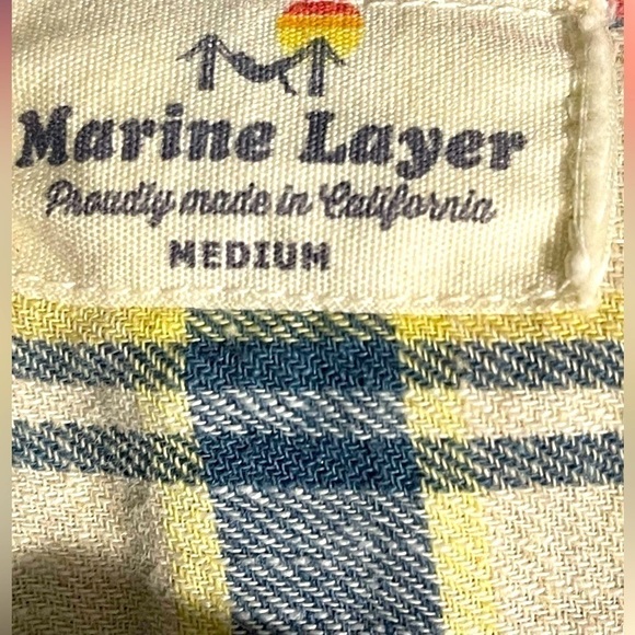 Marine Layer Women’s “ Abby “ Plaid Cotton Button Down Flannel Size Medium - Picture 5 of 5